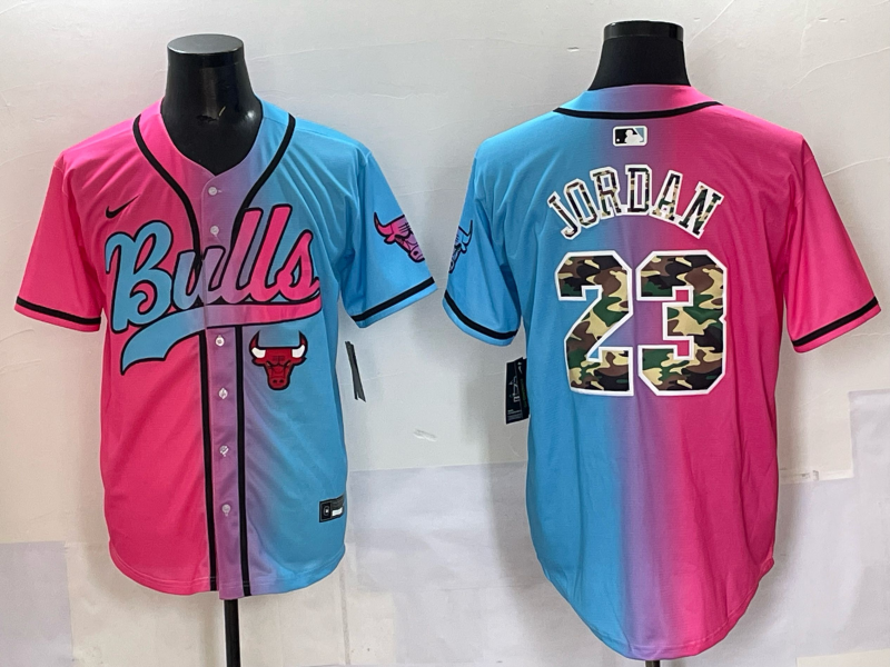 Men Chicago Bulls Nike #23 Jordan Blue pink NBA 2025 Jersey style 015->chicago bulls->NBA Jersey